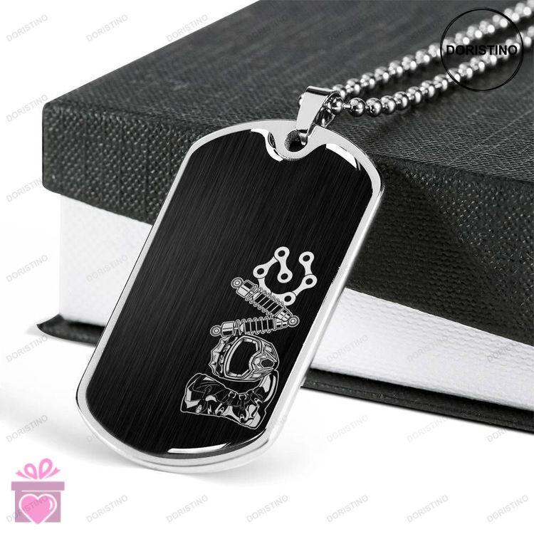 Custom Picture Dog Tag Love  Moto  Dog Tag Military Chain Necklace Custom Picture Engraved Doristino Trending Necklace